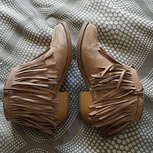 Fringe booties